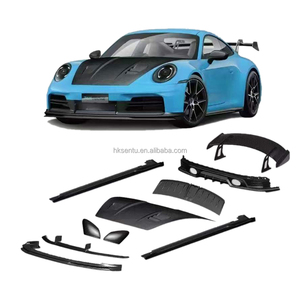 ชุดแต่งคาร์บอนไฟเบอร์สไตล์ Paktech-z สำหรับ Porsche 911 992.2 ประกอบด้วยลิ้นหน้า สเกิร์ตข้าง ดิฟฟิวเซอร์หลัง และสปอยเลอร์ - Product Image 1