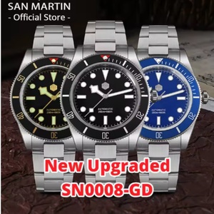 Montre de luxe pour homme San Martin SN0008-G, 40 mm, classique, rétro, plongeur, PT5000, automatique, mécanique, saphir, étanche 200 m - Product Image 1