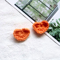 Nouveaux produits 2026 : Mini-cœurs artisanaux de 3*2,5 cm pour accessoires de crochet DIY, vêtements, sacs et accessoires, à moins de 1 dollar 03