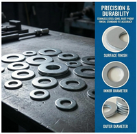 Factory Direct DIN125 Flat Washer Gr 4.8/8.8/10.9/12.9 Steel Plain Black Zinc HDG M1.6-M64 Custom Packing in Stock