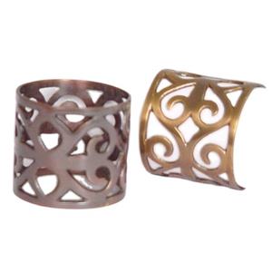 ที่ใส่ผ้าเช็ดปากโลหะทองเหลืองแบบตัดลาย ดีไซน์คลาสสิก เป็นมิตรกับสิ่งแวดล้อม เหมาะสำหรับงานเลี้ยง งานแต่งงาน ตกแต่งโต๊ะอาหาร สร้างบรรยากาศหรูหรา - Product Image 1