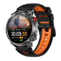 Ht45 Outdoor Sport GPS Smartwatch Silikagel Magnetischer Schlaftracker LED-Taschenlampe Höhenmesser Barometer Kompass Fernbedienung