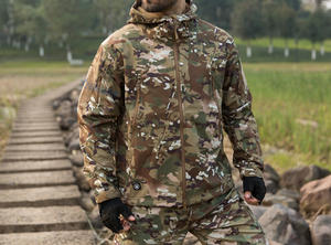 Nuova Giacca <span class=keywords><strong>Softshell</strong></span> da <span class=keywords><strong>Uomo</strong></span> Impermeabile da Esterno alla Moda - Product Image 2
