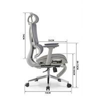 Chaise de bureau moderne en tissu maillé, dossier haut, appui-tête réglable, base robuste à cinq branches, pour l'approvisionnement transfrontalier
