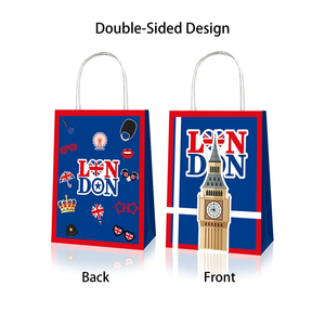 BD122 British Party Favors <strong>UK</strong> Flag and London Big <strong>Bee</strong> Printed Paper <strong>Gift</strong> Bag with Handle for Union Jack Party Decor - Product Image 3