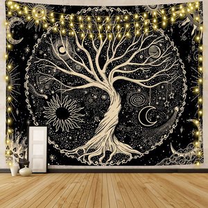 <span class=keywords><strong>Yin</strong></span> et <span class=keywords><strong>Yang</strong></span> soleil lune étoile <span class=keywords><strong>arbre</strong></span> <span class=keywords><strong>de</strong></span> <span class=keywords><strong>vie</strong></span> tapisseries galaxie espace tapisserie Mandala tapisserie murale pour décor <span class=keywords><strong>de</strong></span> chambre - Product Image 5