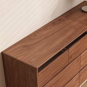 Cómoda de nogal negro norteamericano, gabinete de almacenamiento de madera maciza con ocho cajones, gabinete auxiliar para dormitorio o entrada - Product Image 2