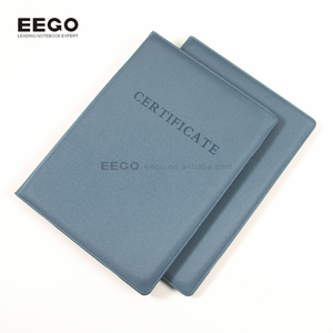 Personnalisé Bleu Couleur A4 Pu Cuir Naissance Relié Dossiers Portefeuille Graduation École Certificat <span class=keywords><strong>Diplôme</strong></span> Affichage Titulaire Couverture - Product Image 2