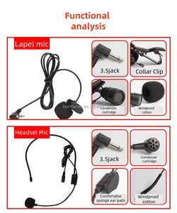 Chuyên nghiệp Lavalier <span class=keywords><strong>Microphone</strong></span> Tai nghe với ve áo UHF khuếch đại cho giảng dạy và hội nghị sử dụng - Product Image 5