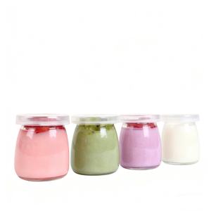 ขวดแก้วใสขนาด 100 มล. 200 มล. 350 มล. สำหรับนม โยเกิร์ต พุดดิ้ง พร้อมฝาพลาสติก สำหรับใส่ข้าวโอ๊ต เมล็ดกาแฟ ขายส่ง - Product Image 5