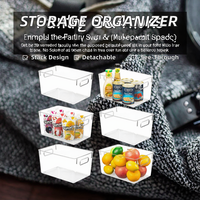 Conteneur alimentaire en plastique PET transparent, durable, écologique, empilable, antidérapant, amovible, portable, pour une utilisation en cuisine, style campagnard