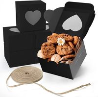 Boîte cadeau de mariage en carton blanc de style européen, vente chaude, avec fenêtre transparente en PVC en forme de cœur, mini boîte à cupcakes individuelle