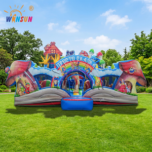 WISUN Inflatable Amusement Fairy Tale Town Castle Trampoline PVC Inflatable Trampoline Castle - Product Image 1