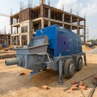 Pompe à béton électrique HBTS 45m³/h avec pompe Kawasaki 140 et PLC Omron pour fondations de bâtiments de grande hauteur et béton projeté pour ponts