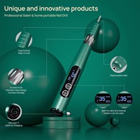 Ponceuse à ongles professionnelle limes à ongles manucure 35000 tr/min micromoteur forte perceuse à ongles