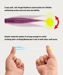 6 pz/borsa 80mm 4.8g Esche Artificiali Morbide UV Flash Shad TPR per Bass e Luccio, Swimbait con Coda a Paletta, <span class=keywords><strong>Jig</strong></span> Wobblers, Esche da Pesca - Product Image 3