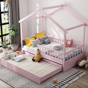 Letto <span class=keywords><strong>Montessori</strong></span> casa singola per bambini letto per bambini in legno massello di pino letto a castello per bambini in legno - Product Image 2