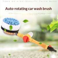 Brosse de lavage rotative automatique à alimentation hydraulique avec bouteille de mousse et perche télescopique réglable