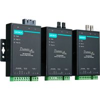 Convertidor de Serie a Fibra Óptica Moxa Transio TCF-142-M-SC-T, Módulo de Conversión de Señal Industrial RS-232/422/485, Montaje en Riel DIN