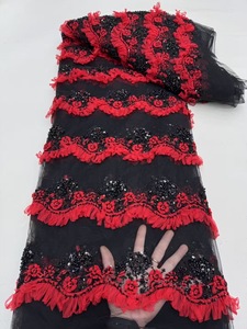 Ni. Ai phong cách mới mô <span class=keywords><strong>Net</strong></span> ren đính cườm <span class=keywords><strong>Net</strong></span> vải thêu sequin ren ngọc trai vải cho trang phục - Product Image 2