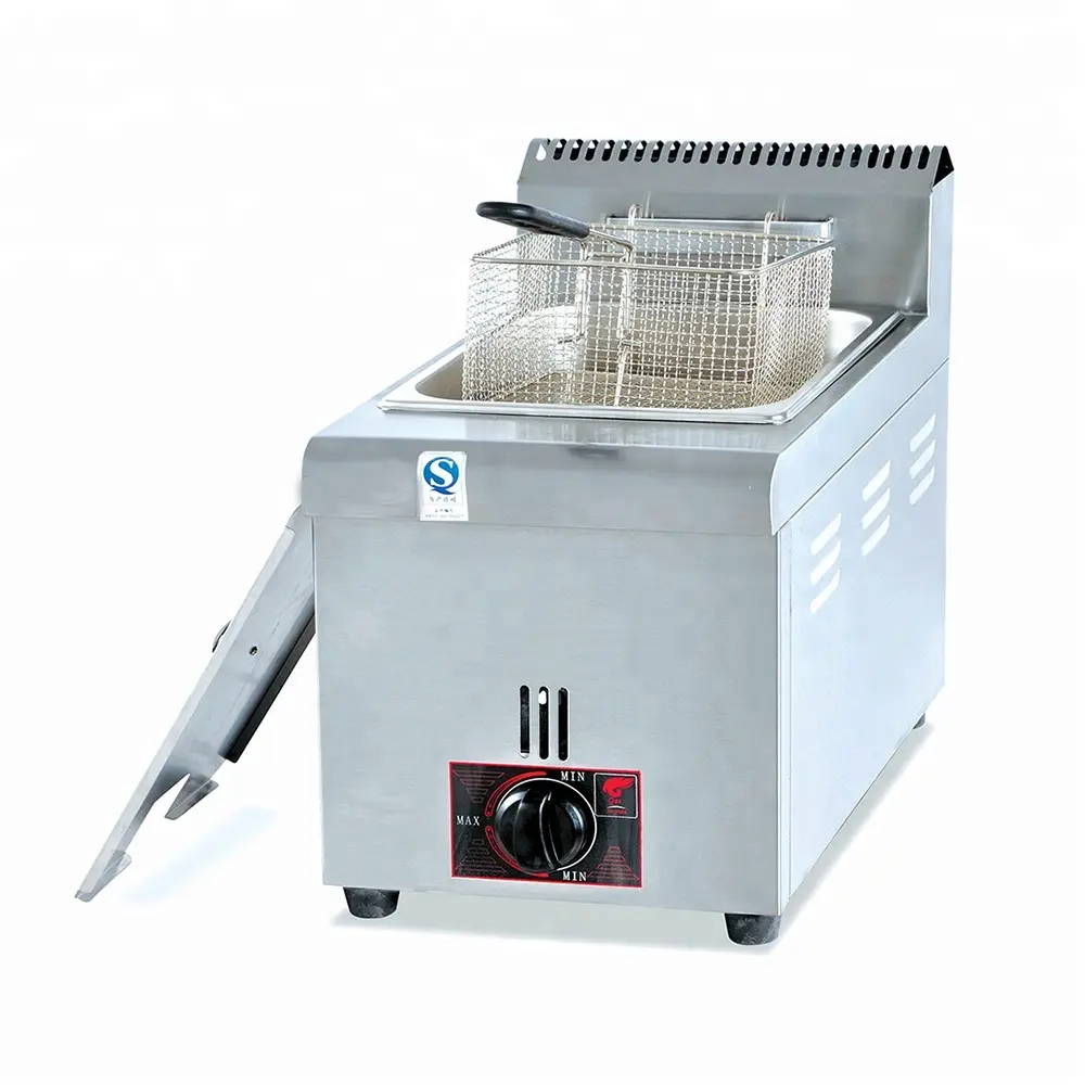 Machine à frire le poulet Friteuse à gaz Snack Food Machine à frire au gaz Friteuse de poulet Chin Chin Friteuse