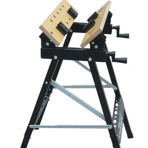 Scie à bûches en acier pliante Support de bûcheron <span class=keywords><strong>pour</strong></span> chevaux Support de charpentier Banc de travail télescopique avec pinces réglables - Product Image 5