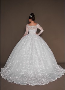Fábrica de China Vestido de novia de manga larga Vestido de novia de encaje Guangzhou Vestidos de novia blancos - Product Image 5