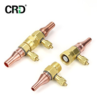 Raccord rapide auto-scellant manuel CRD pour réfrigérant, valve Schrader, industriel, domestique, pour climatiseur split, en laiton et cuivre, mâle et femelle
