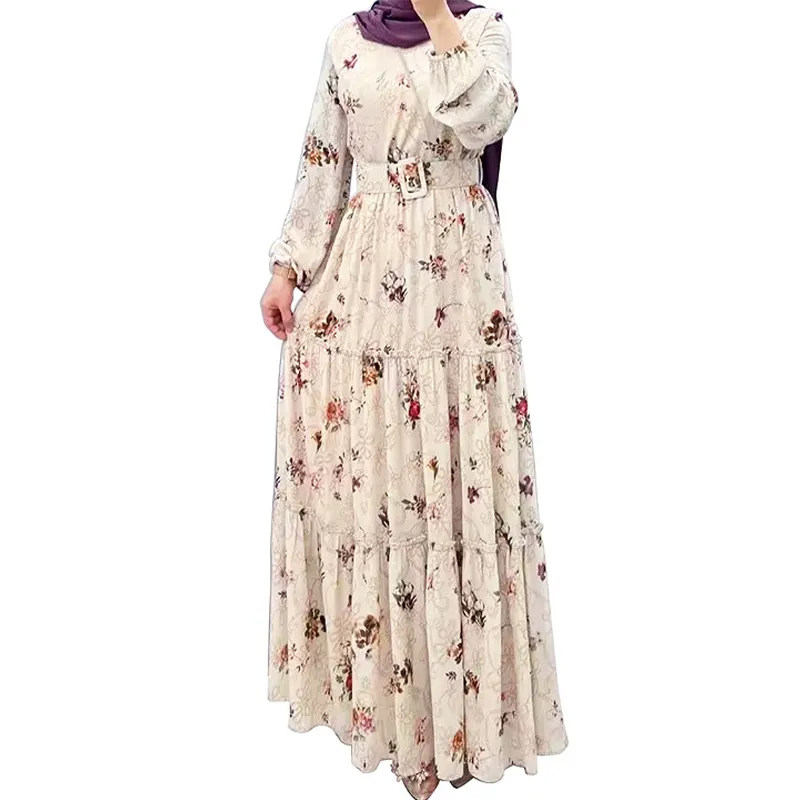 New Floral Design Traditional Muslim Dress Accessories for Women Inspired by Arabic Culture-for Dubai Turkey