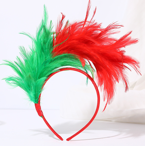 Mardi Gras Headband Đảng Trà Cocktail Trang Phục Đám Cưới Phụ Nữ Lông Fascinator 1920S Prom Nữ Hoàng Mũ sắt - Product Image 1
