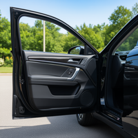 Protectores de Puerta de Coche de Lujo Maxeed con 2 Reflectores, Plástico Negro, Instalación con Cinta 3M, Modelo M0720, China