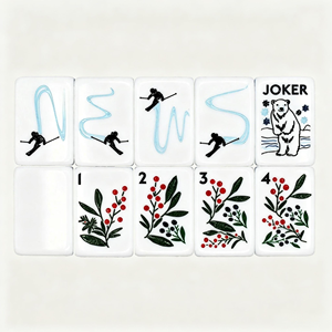 Set di Tessere Mahjong Americane in Acrilico di Lusso a 5 Strati, 160 Tessere, Pieghevole e Portatile, per Scultura sulla Neve, Resistente all'Acqua - Product Image 6