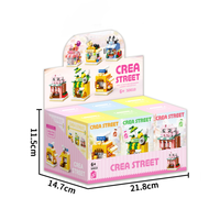 Bloques de Construcción EPT Mini Street Shop, 6 Estilos Surtidos, Micro Set de Construcción, Vista de Calle de Ciudad, Juguete de Tienda en Miniatura DIY para Niños