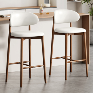 Taburetes de Bar antiguo Retro Village mostrador rústico nórdico moderno muebles para el hogar alta <span class=keywords><strong>cocina</strong></span> de madera Silla de lujo de cuero taburetes de Bar - Product Image 2