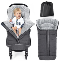 Gigoteuse universelle pour poussette, sac de couchage pour bébé avec doublure en polaire corail pour temps froid