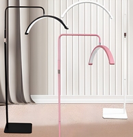 Lampe de sol professionnelle en forme de U, demi-lune, avec protection oculaire, réglable, pour salon de beauté, extensions de cils, maquillage, studio