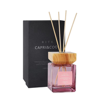 Ensemble diffuseur de parfum en rotin de verre personnalisé de luxe, longue durée, avec bâtonnets d'encens frais