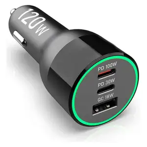 40W 65W 90W 100W 120w Auto Universal Laptop DC Car Charger 8 Tips for Most Laptops/Notebook