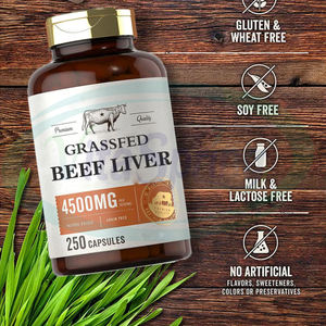 VitaSpring Pilules De Foie De Boeuf Complément Énergétique Naturel Vitamine <span class=keywords><strong>a</strong></span> B12 Capsules Foie De Boeuf Halal Foie De Boeuf Nourri À L'herbe Capsules - Product Image 2