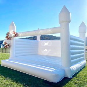 <span class=keywords><strong>Castillo</strong></span> Inflable Blanco para Fiestas al Aire Libre, Bodas, con Tobogán, para Alquiler - Product Image 3