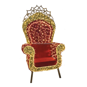 Giáng sinh ngoài trời lớn trình bày trang trí ánh sáng ấm áp Hộp quà tặng với ghế - Product Image 3