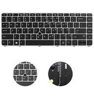 Nouveau clavier rétro-éclairé à cadre argenté pour HP EliteBook 840 G3/G4 745 G3/G4 848 G3 Interface USB pas avec pointeur