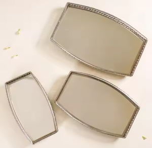 Plateau de service professionnel en aluminium décoratif de qualité supérieure Taille personnalisée Usage domestique Boissons Miroir Organisation Écologique - Product Image 3