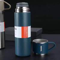 Regalo Empresarial, Juego de Termos de Acero Inoxidable 304 de 500 ml, Aislamiento Térmico de 6-12 Horas, Ecológico, Portátil, Estilo Minimalista