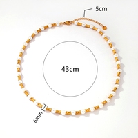 Colliers ras du cou tendance pour femmes en acier inoxydable plaqué or 18 carats, personnalisés en gros, avec perles de bambou