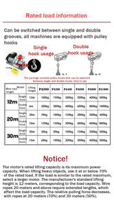 PA300 PA1000 Mini palan électrique à câble métallique Treuil électrique télécommandé Palan électrique - Product Image 6