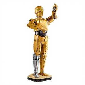 40 pièces UCS Star Battle C 3PO Robot 75398 Modèle de blocs de construction en ABS à assembler à l'échelle 1:8 Jouet de construction de voitures - Product Image 1