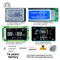 Module d'affichage LCD VA négatif à contraste élevé, grand angle de vision de 160 degrés, panneau à cristaux liquides segmenté pour capteur de voiture
