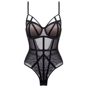 Lingerie européenne américaine sexy et séduisante en dentelle Body à coupe ajustée de style français Léger Petite poitrine Push-Up Micro-Shaping - Product Image 6