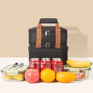 Double Layer Insulated <b>Cooler</b> Bag Leakproof Waterproof Oxford Lunch Bag Multi Pockets Portable Tote for Picnic Camping Travel - Product Image 6